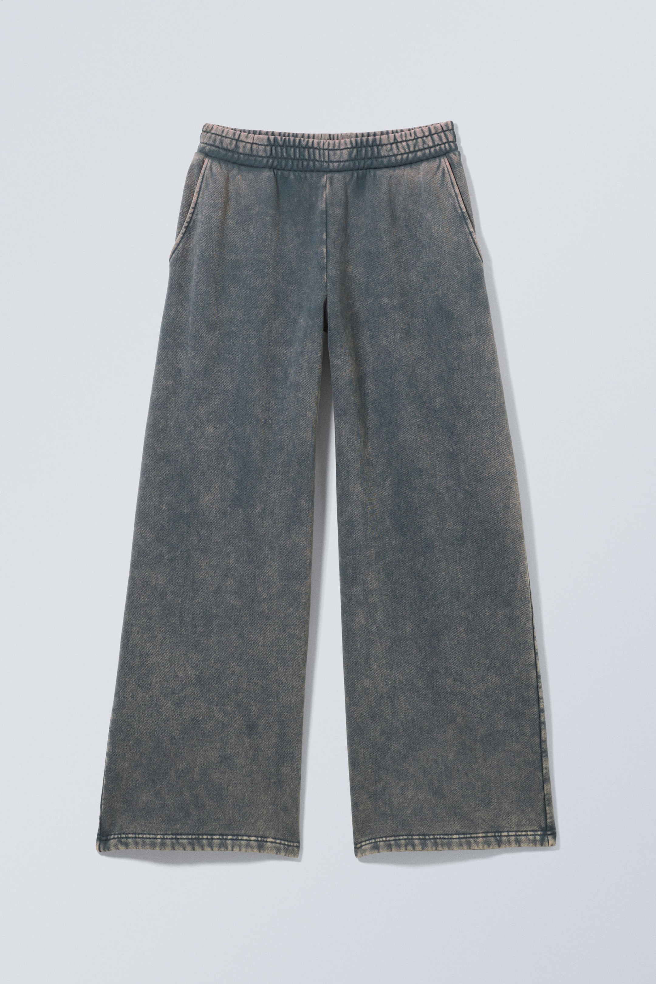 Donkerturkoois met wassing - Joggingbroek met wassing en losse pasvorm - 0