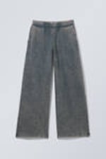 Donkerturkoois met wassing - Joggingbroek met wassing en losse pasvorm - 0