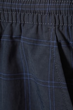 Mørkeblå med ruter - Rutete badeshorts i nylon - 1