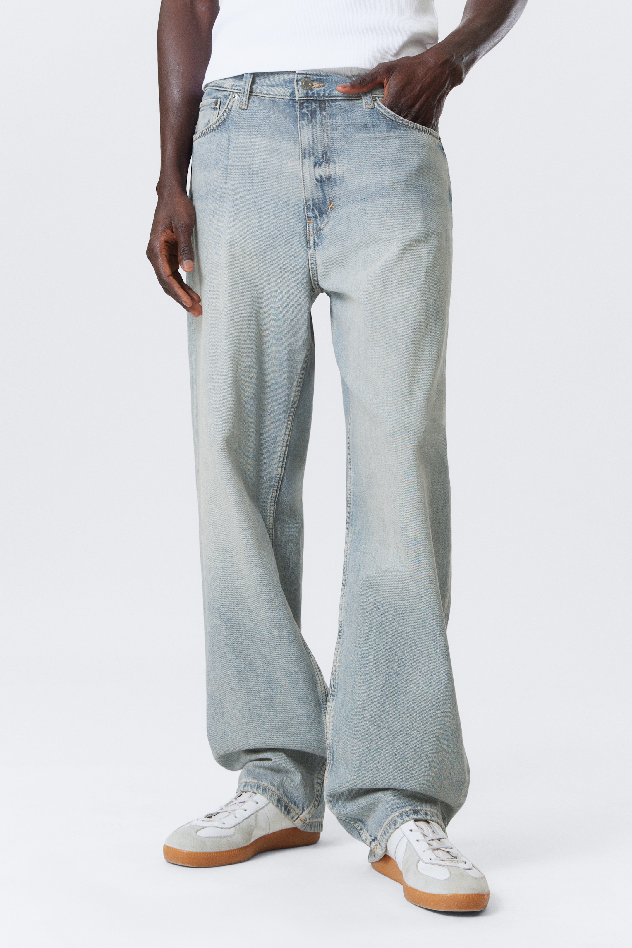 Visa större bild: Galaxy Loose Straight Leg Jeans - Brick Blue - Ljusblå - HERR | H&M FI 2