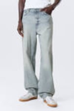 Brick Blue - Light Blue - Galaxy Loose Straight Leg Jeans - 2