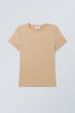 Beige - Fine T-shirt - 0