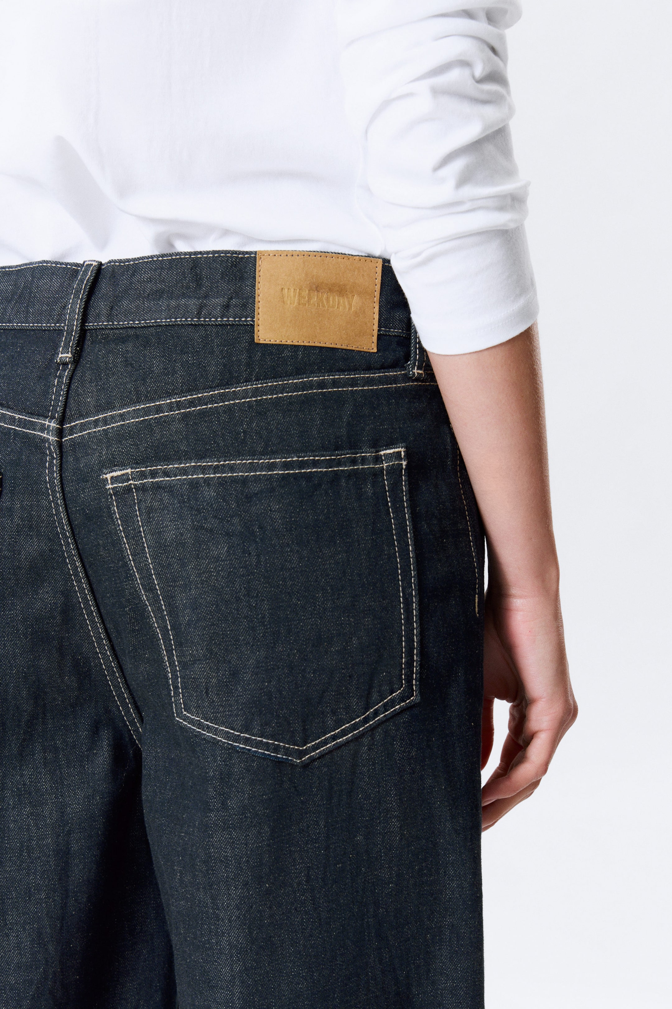 Blue Rinse - Dark Blue - Dynasty Low Rise Loose Wide Leg Jeans - 3