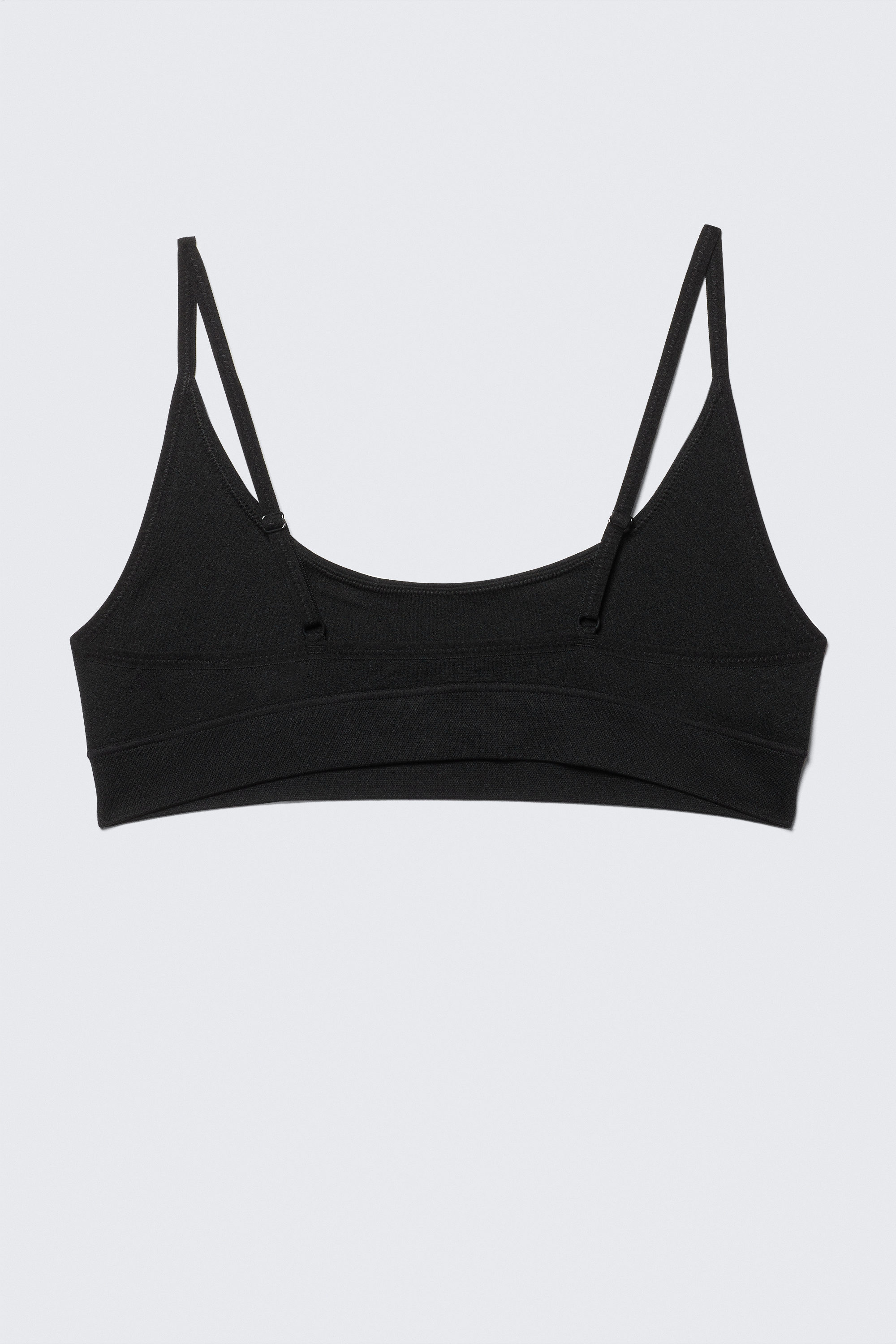 Black - Soft Seamless Scooped Bra - 5