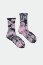 Pink & black tie-dye - Eleven Batiksocken - 0