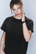 Faded Black - CM x LB Boxy Crystallised Unisex T-shirt - 3