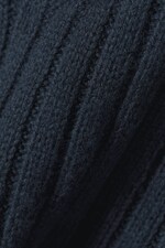 Dark Navy - Eden Oversized Wool Blend Sweater - 1