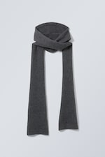 Dark Grey - Hood Scarf - 0