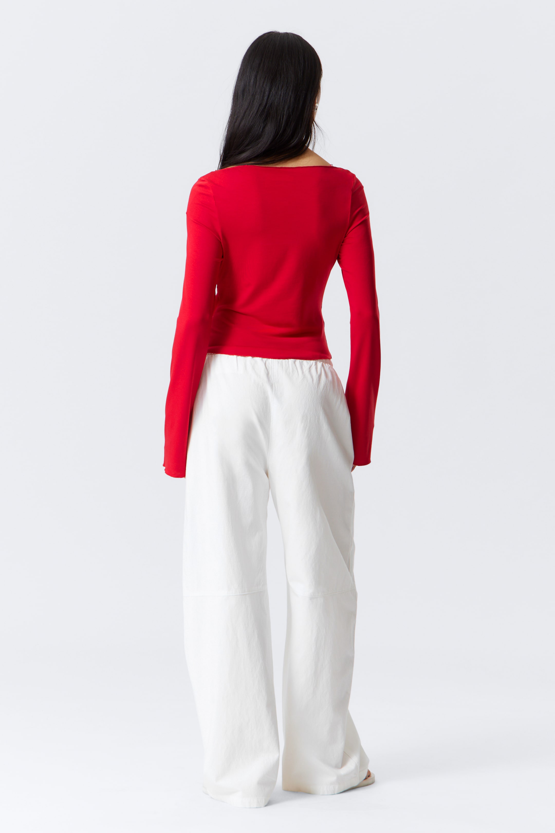 Größeres Bild anzeigen: Top mit seitlicher Bindung - Rot - Ladies | H&M AT 4