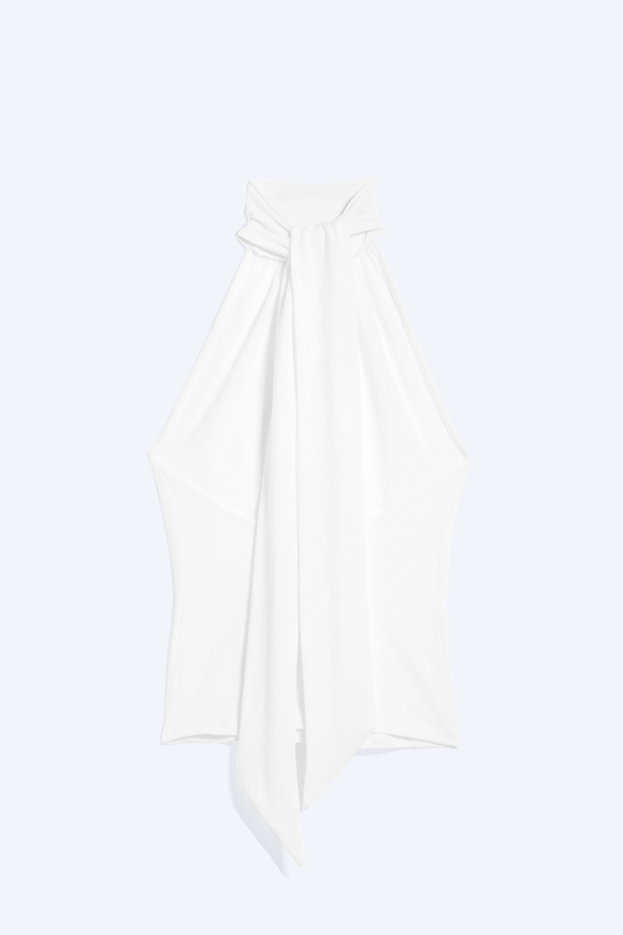 White - Draped Halterneck Top - 5