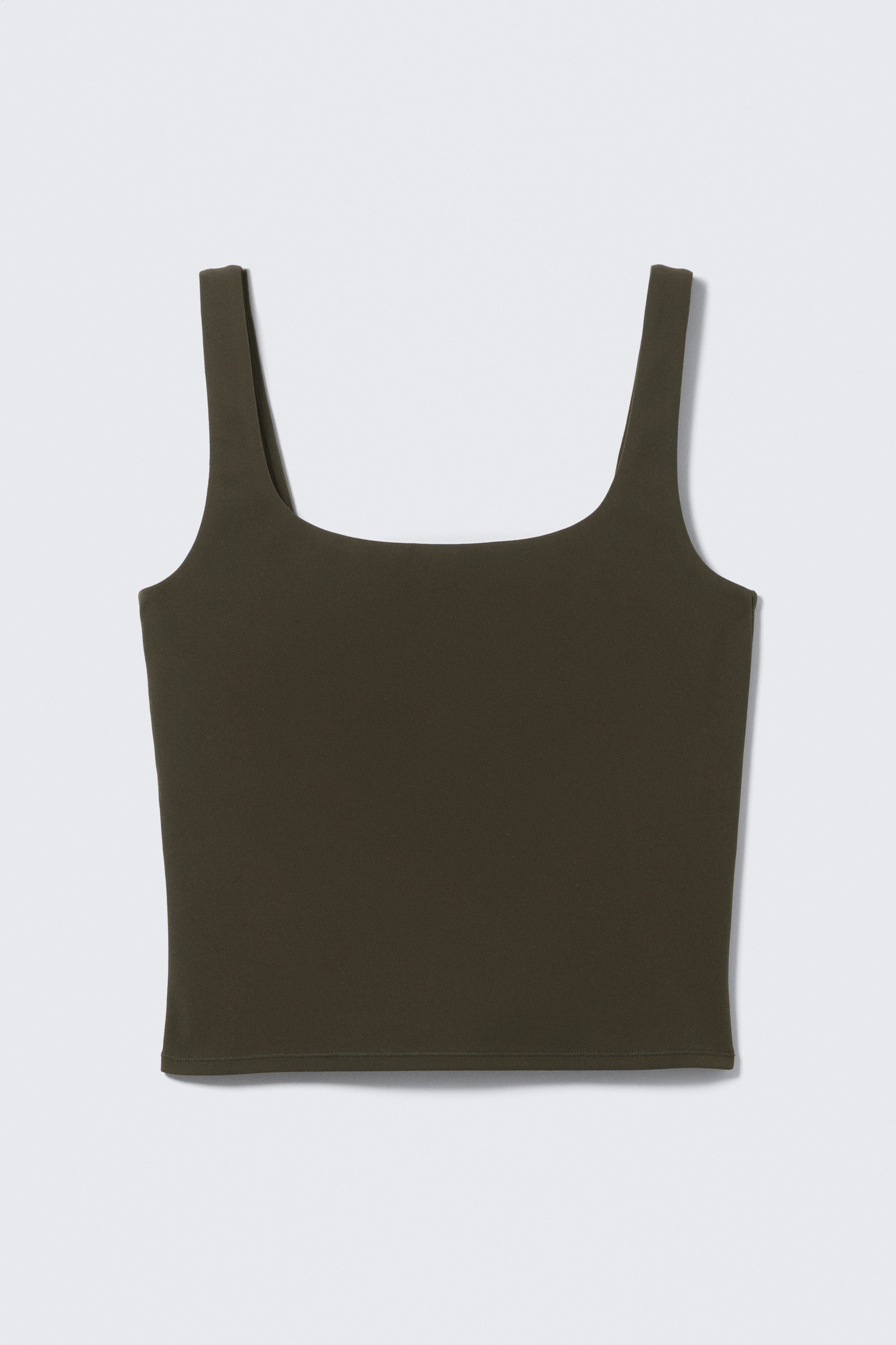 Dark Brown - Cropped Sports Top - 4
