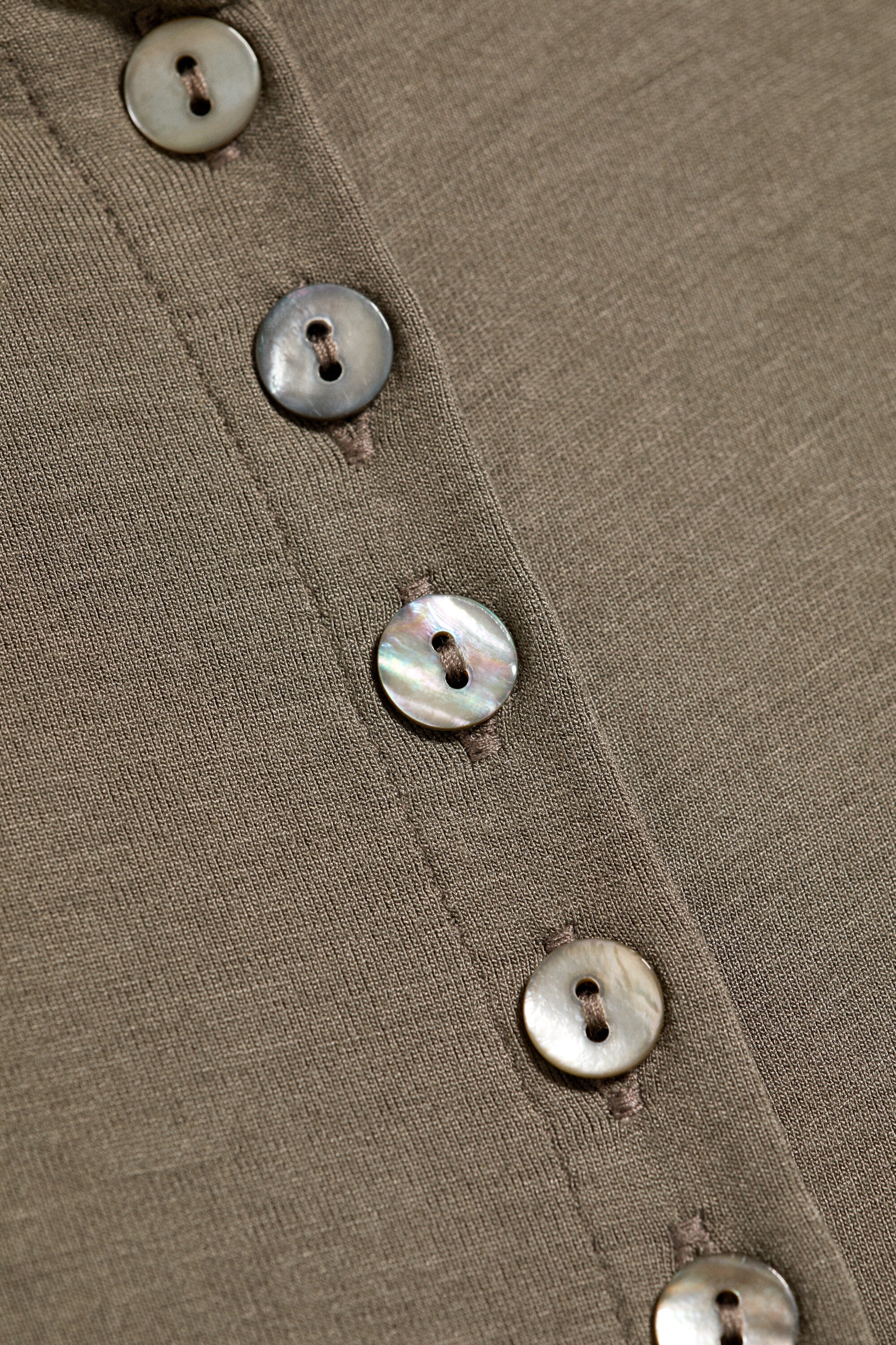 Dusty Grey - Pearl Button Up Top - 1