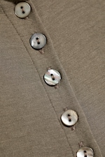 Dusty Grey - Pearl Button Up Top - 1