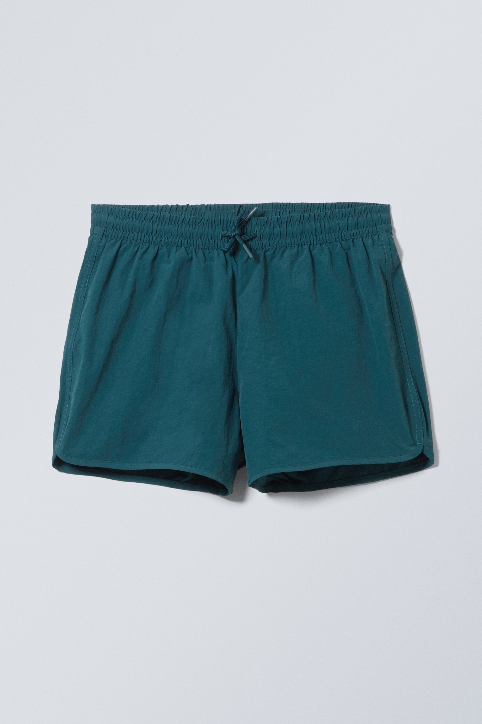Structured Mid-Thigh Swim Shorts - Petrol/Black/Dark Blue/Sötétzöld/Dark Blue/Kék