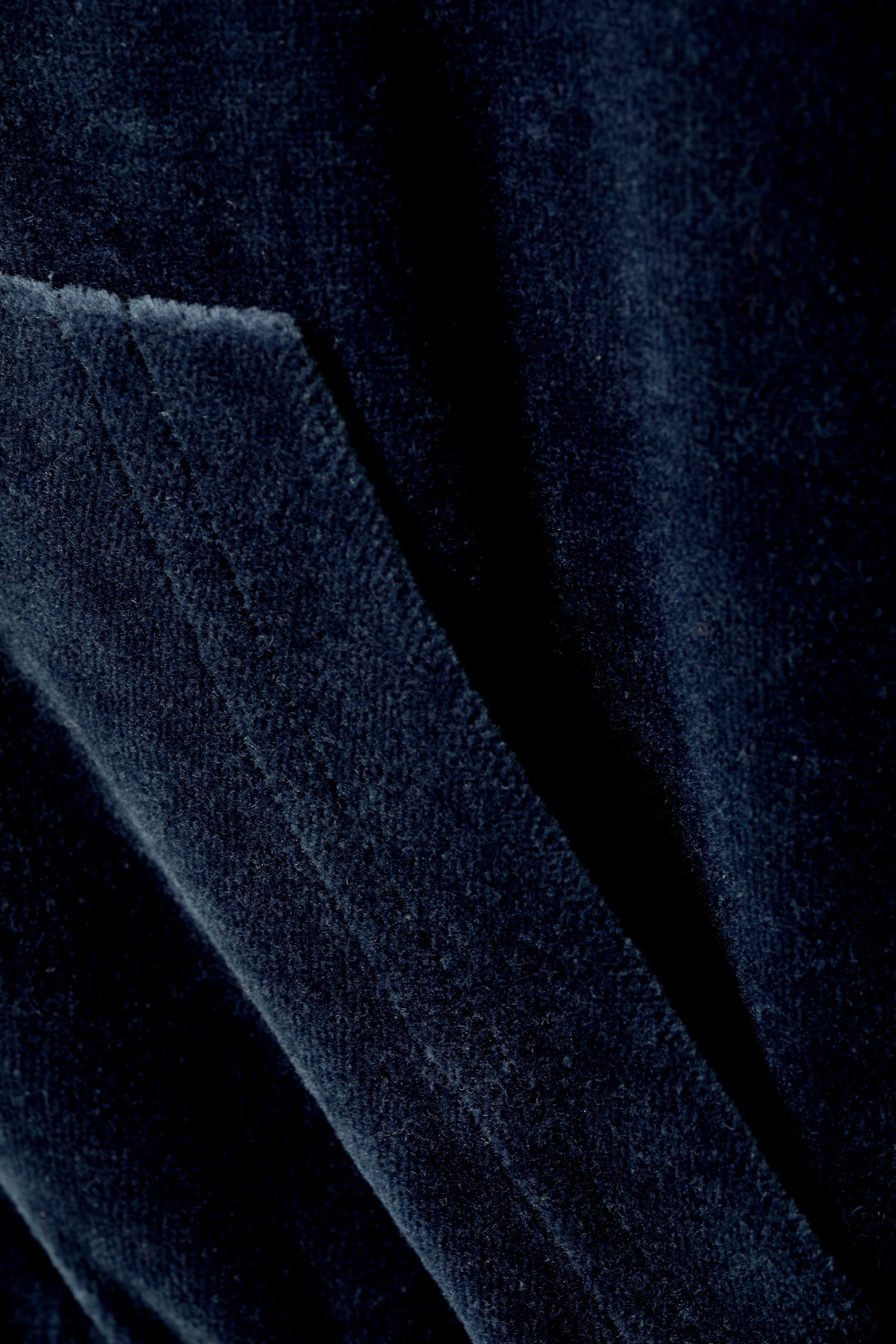 Navy Blue - Velours-Kapuzenjacke Juno mit Reißverschluss - 1