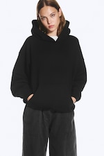 Svart - Tung oversized hoodie - 0
