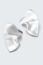 Silver - Sculpted Earrings - 1
