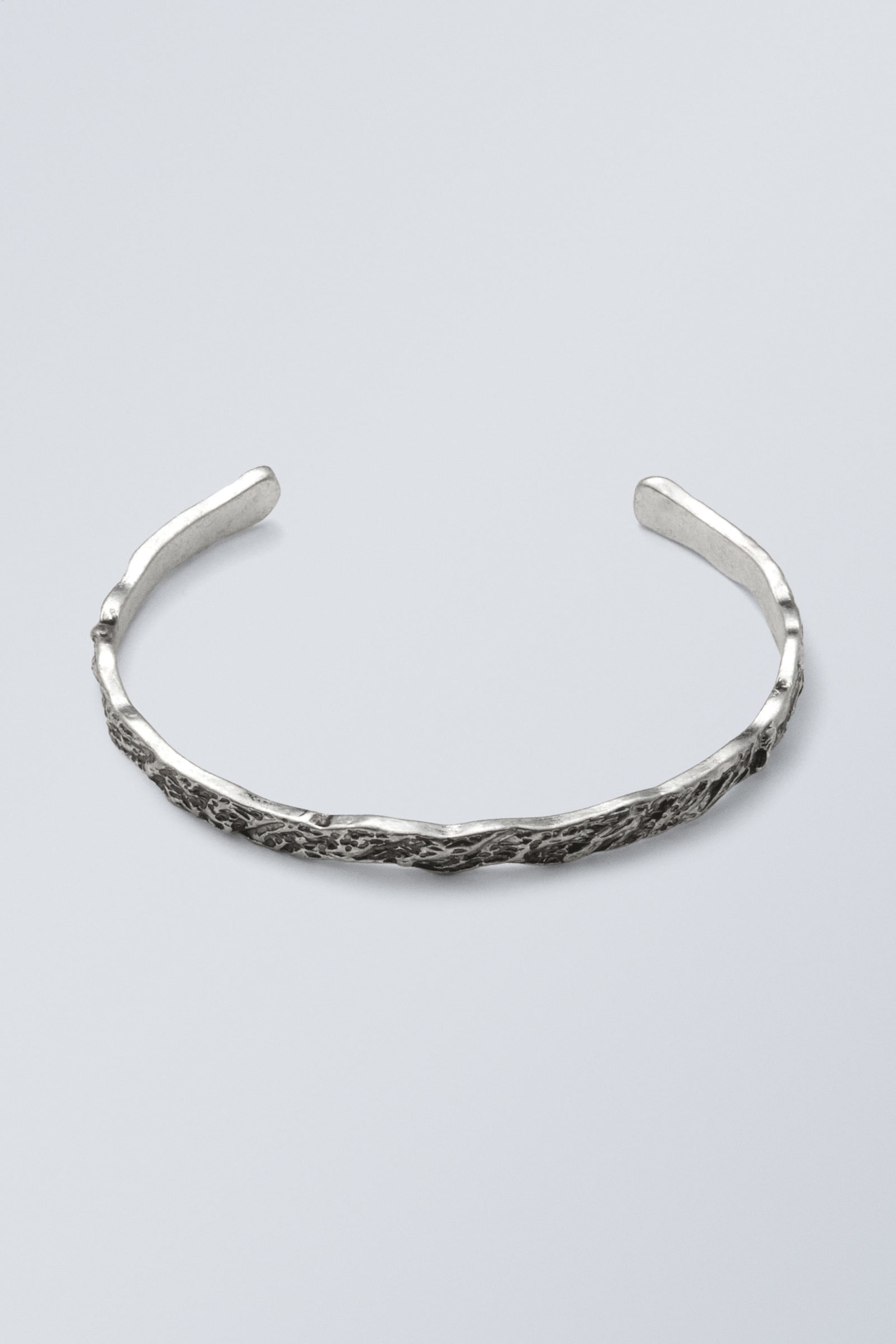 Silver - Smashed Bangle Bracelet