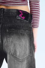 Rubby – Schwarz - Anti – Unisex-Jeans mit niedrigem Bund - 8