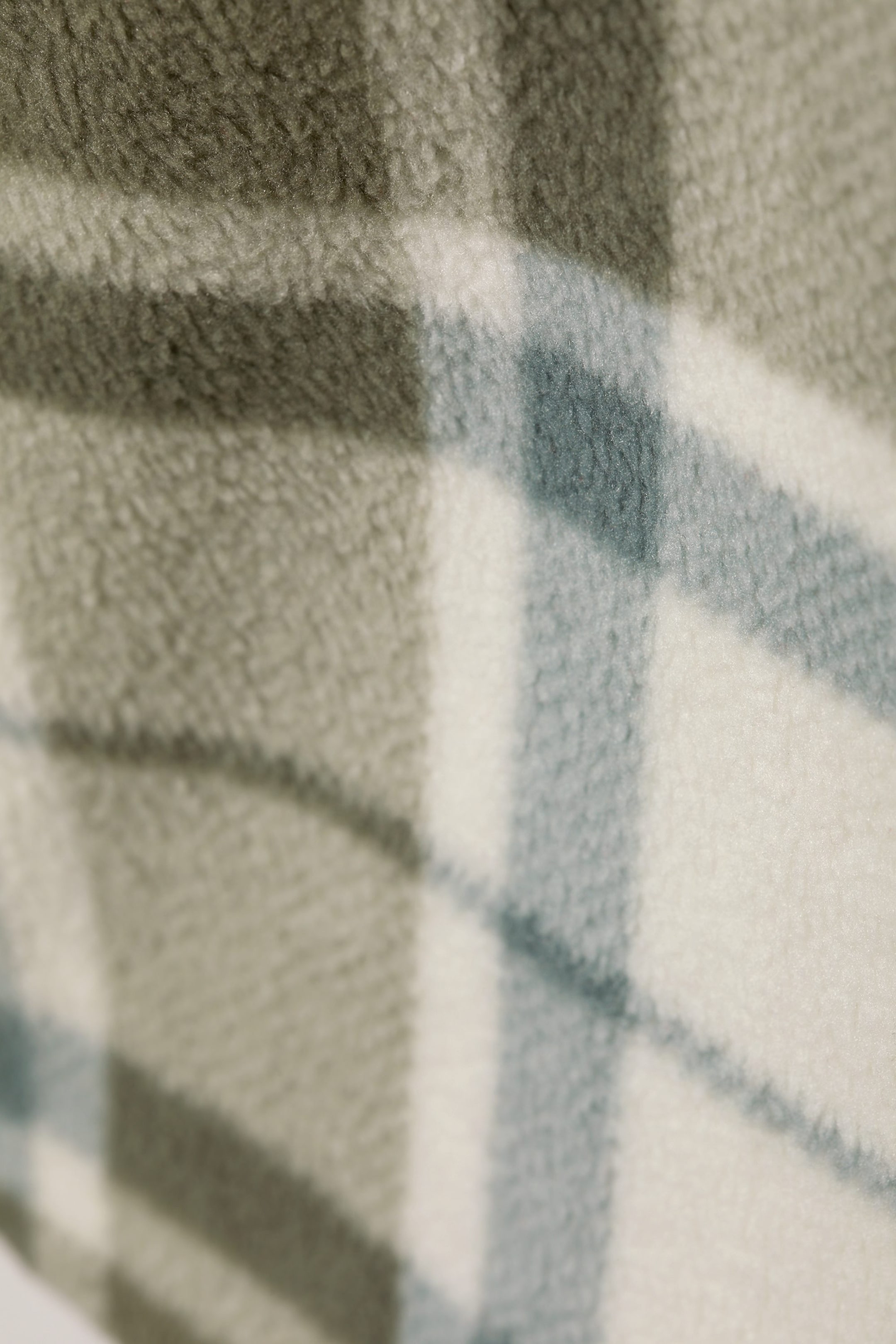 Beige Check - Max Oversized Fleece Shirt - 1