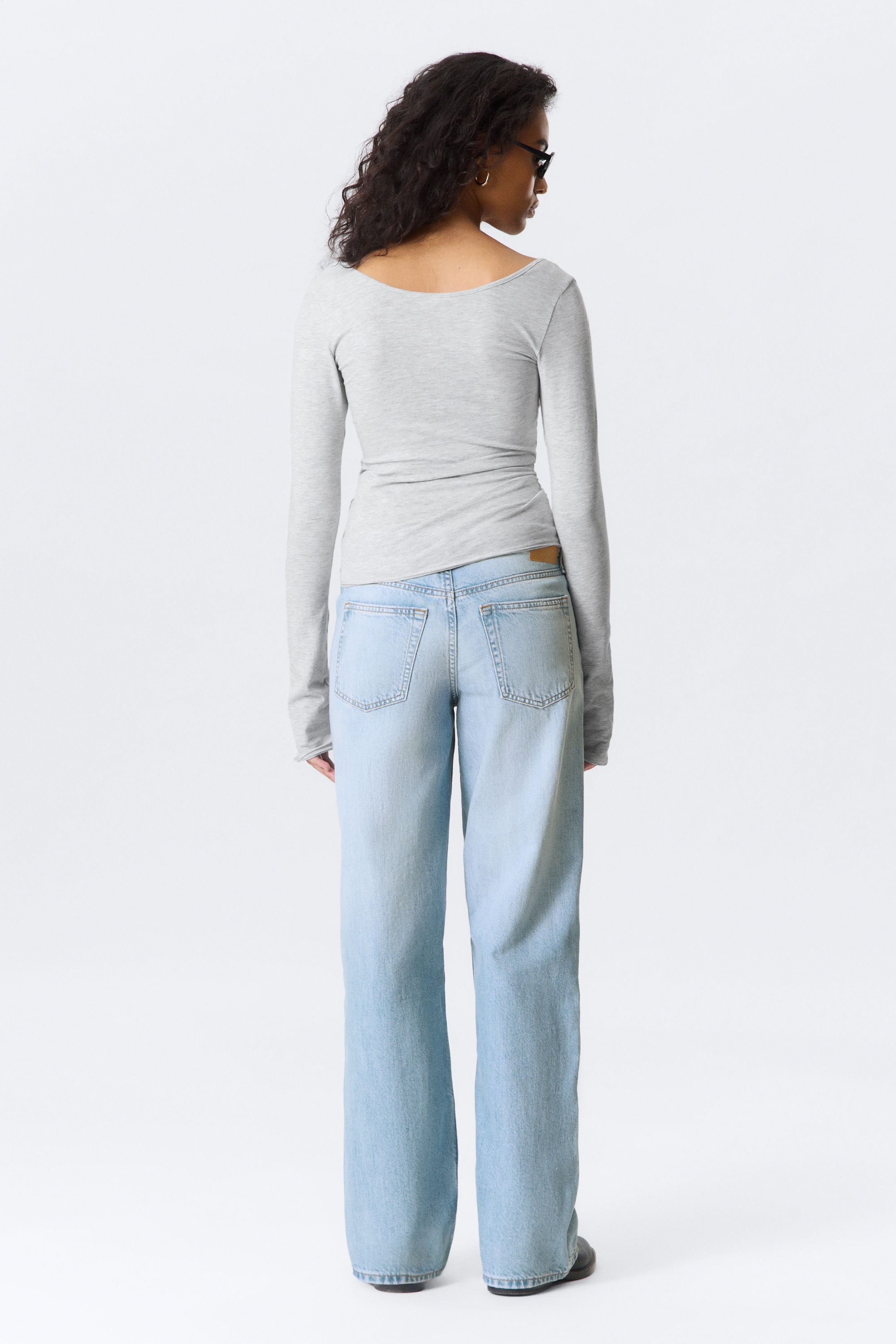 Gris chiné - Top Slim Fit à manches longues - 3