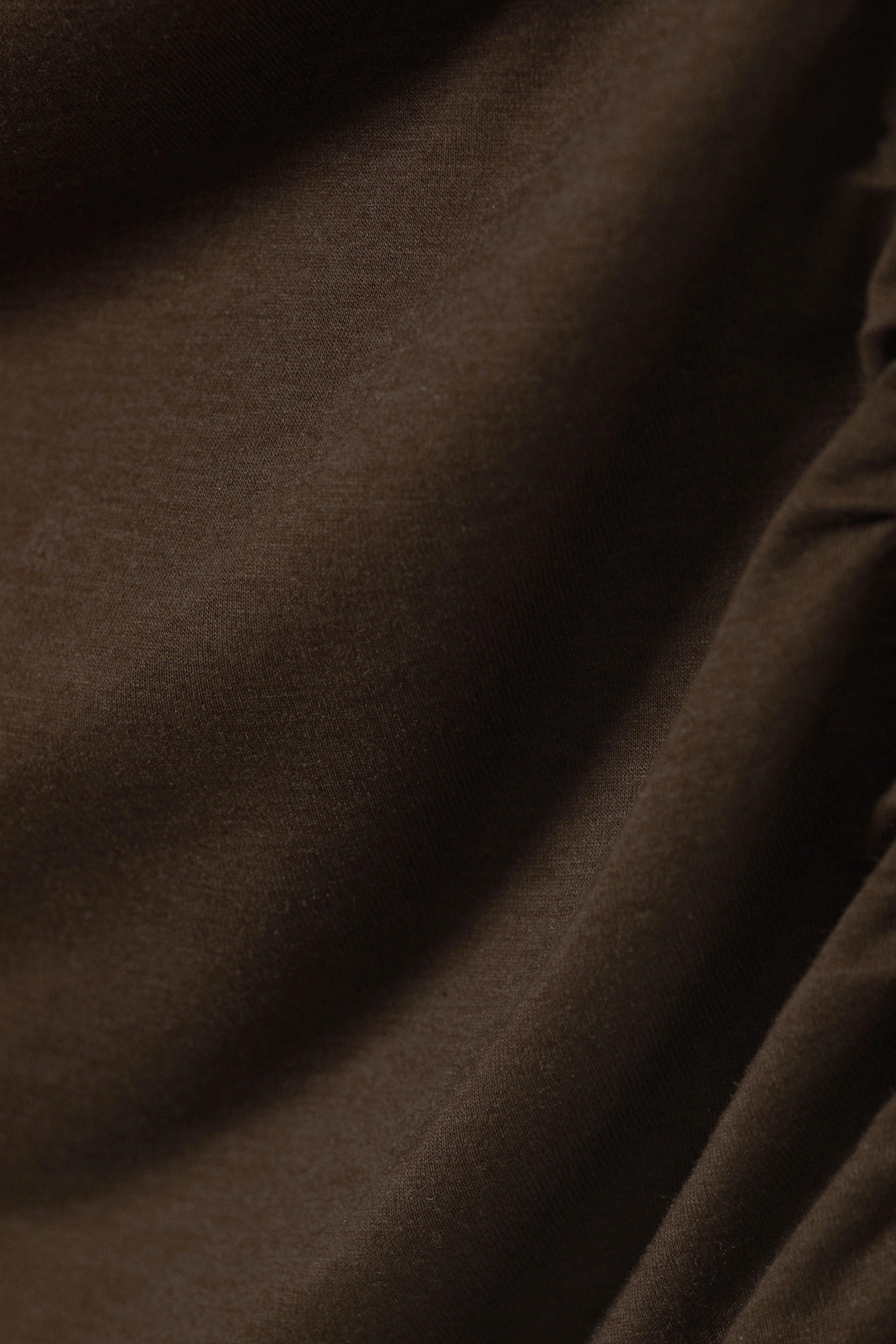 Dunkelbraun - Ärmelloses, gerafftes Jersey-Top - 2
