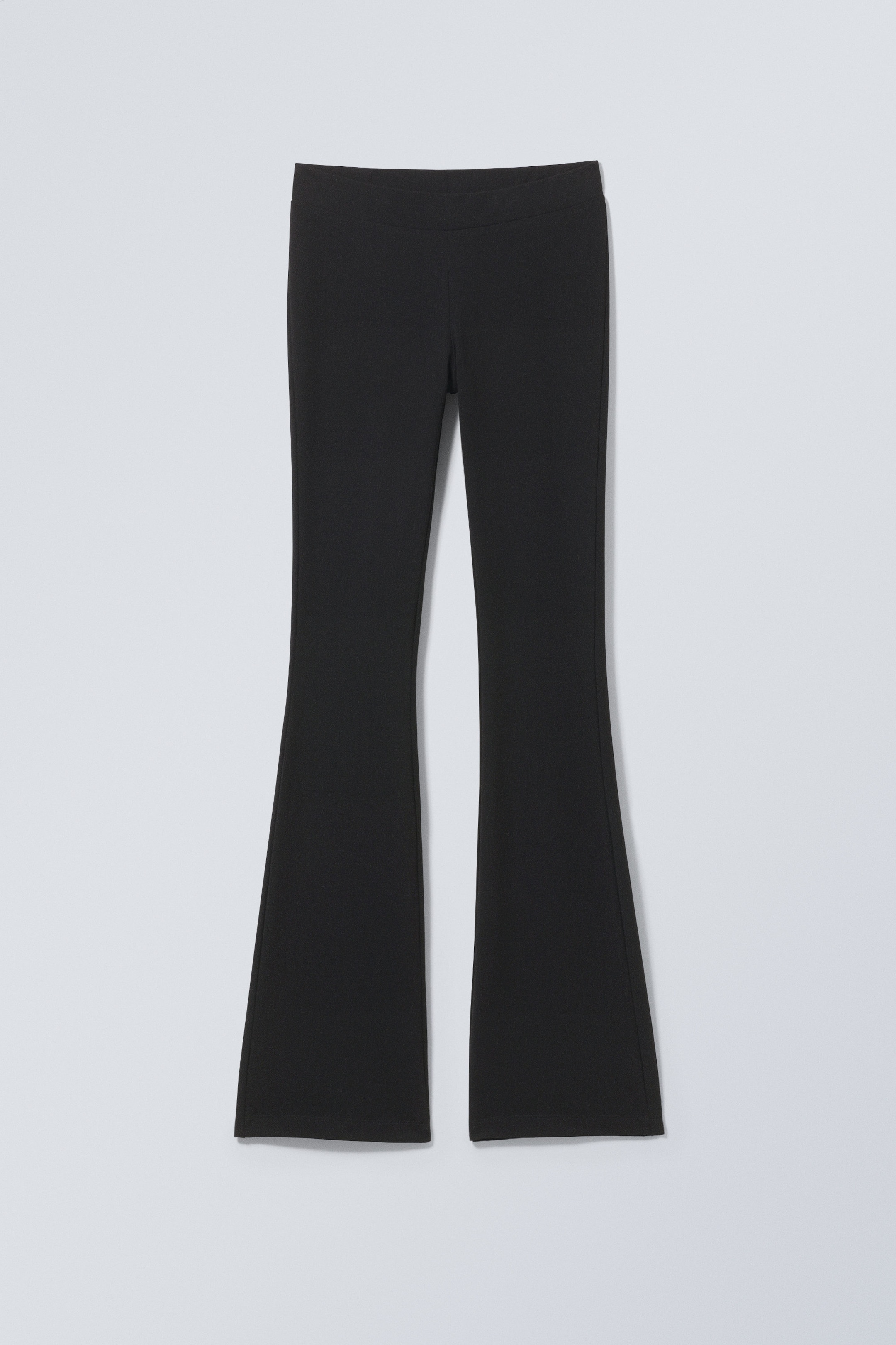 Black - Flared Jersey Trousers - 0