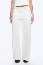 Dirty White - White - Missy Low Rise Loose Straight Leg Jeans - 1