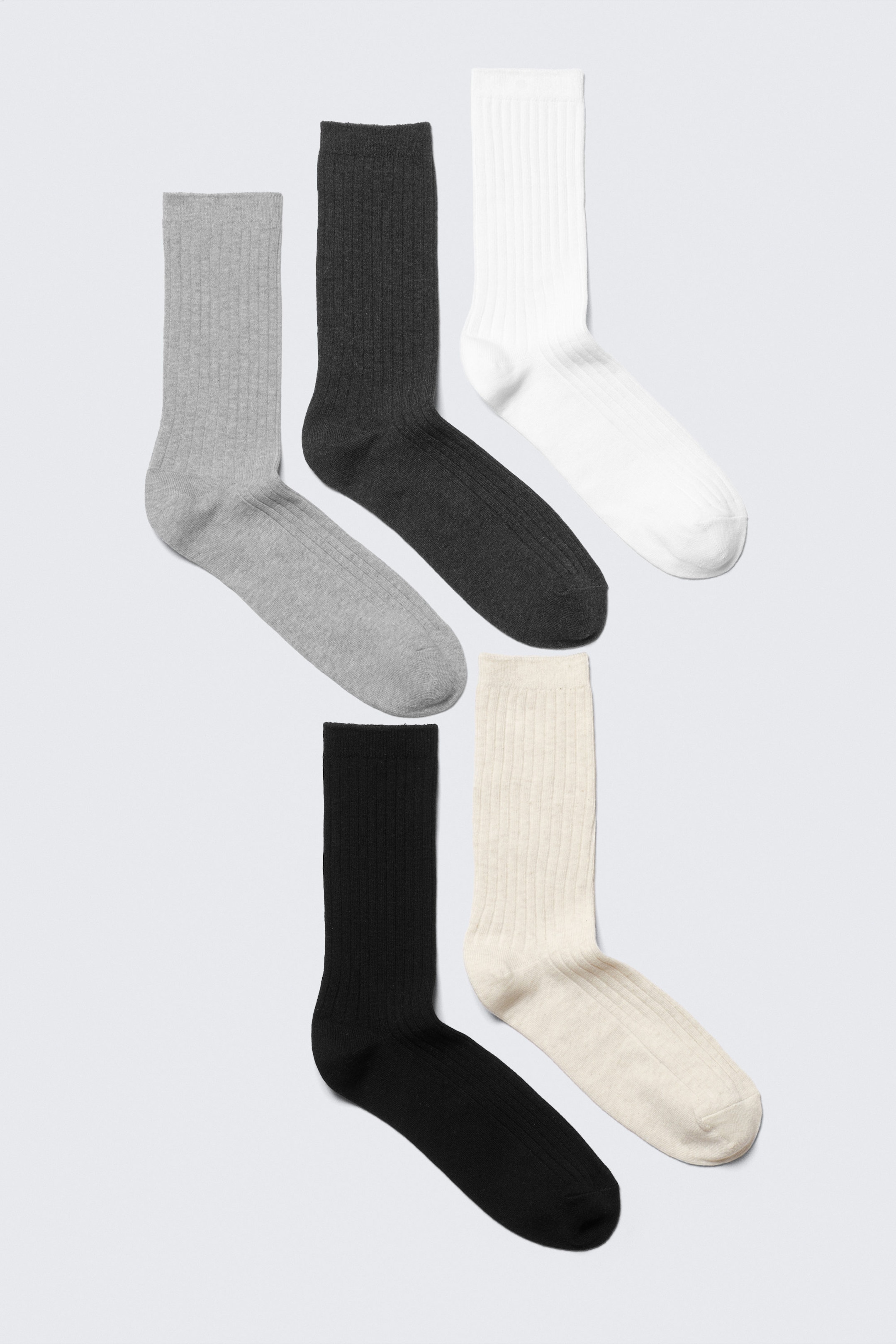 Basic-Mix - 5er-Pack Rippensocken