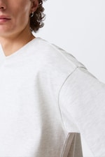 Mélange gris clair - T-shirt ample et carré - 1