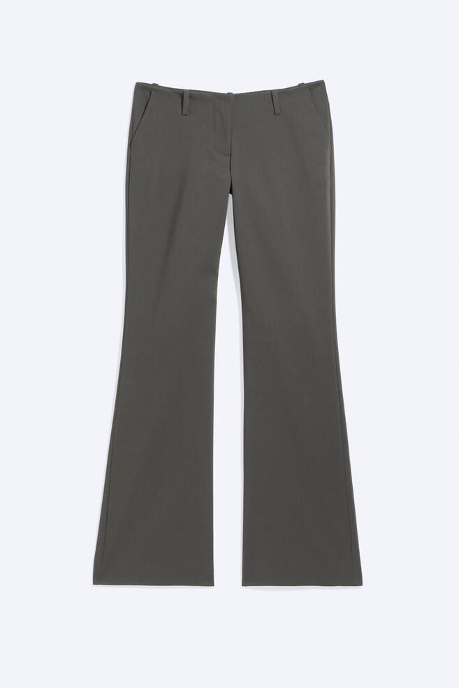 Bootcut-Anzughose mit niedriger Bundhöhe - Dunkelgrau/Dunkelgrau/Schwarz - 1