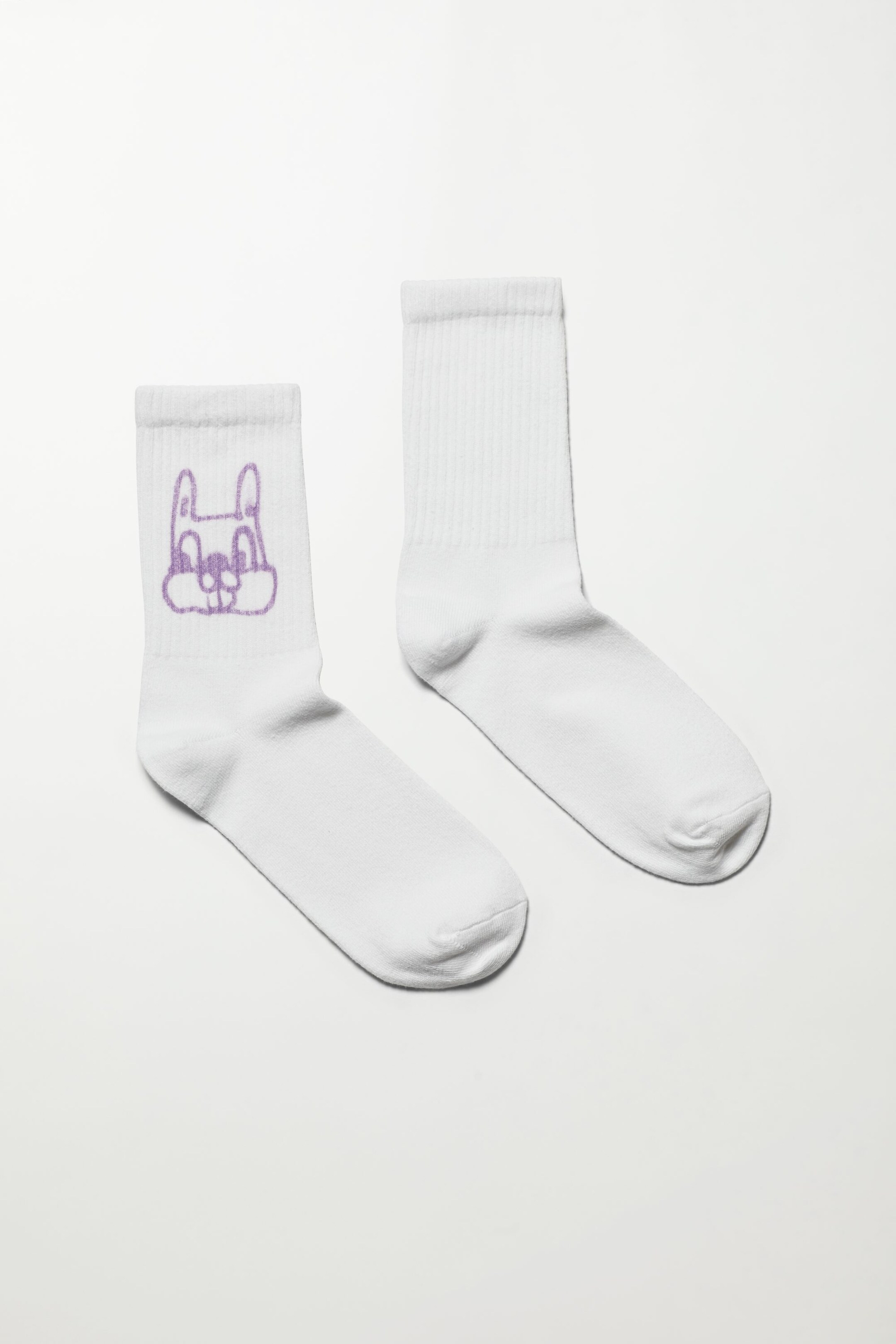 White bunny - Bedruckte Sportsocken - 0