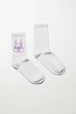 White bunny - Bedruckte Sportsocken - 0