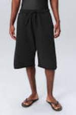 Dunkelgrau verwaschen - Lockere knielange Jersey-Shorts - 3