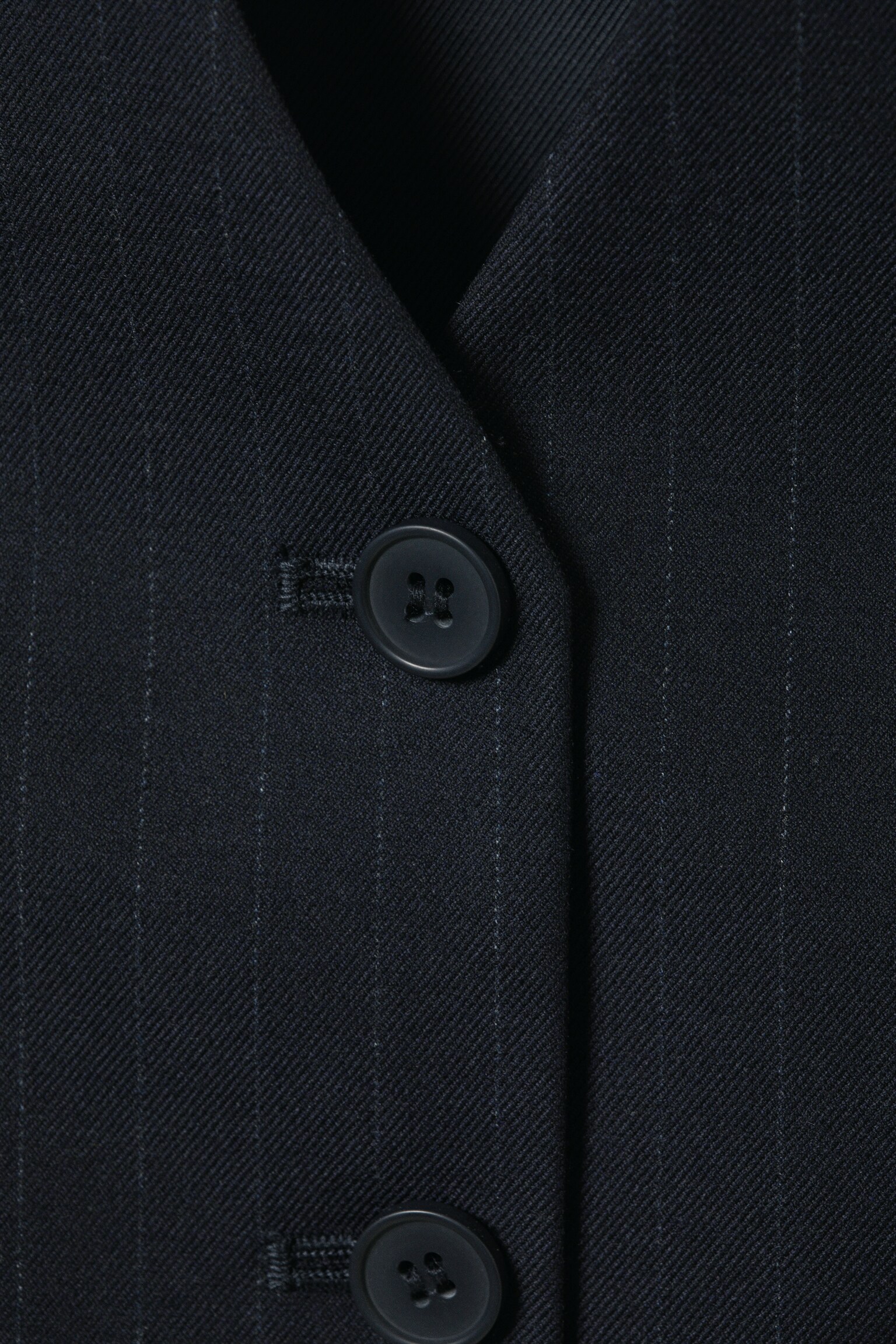 Suiting Waistcoat - Pinstriped Dark Blue - 3