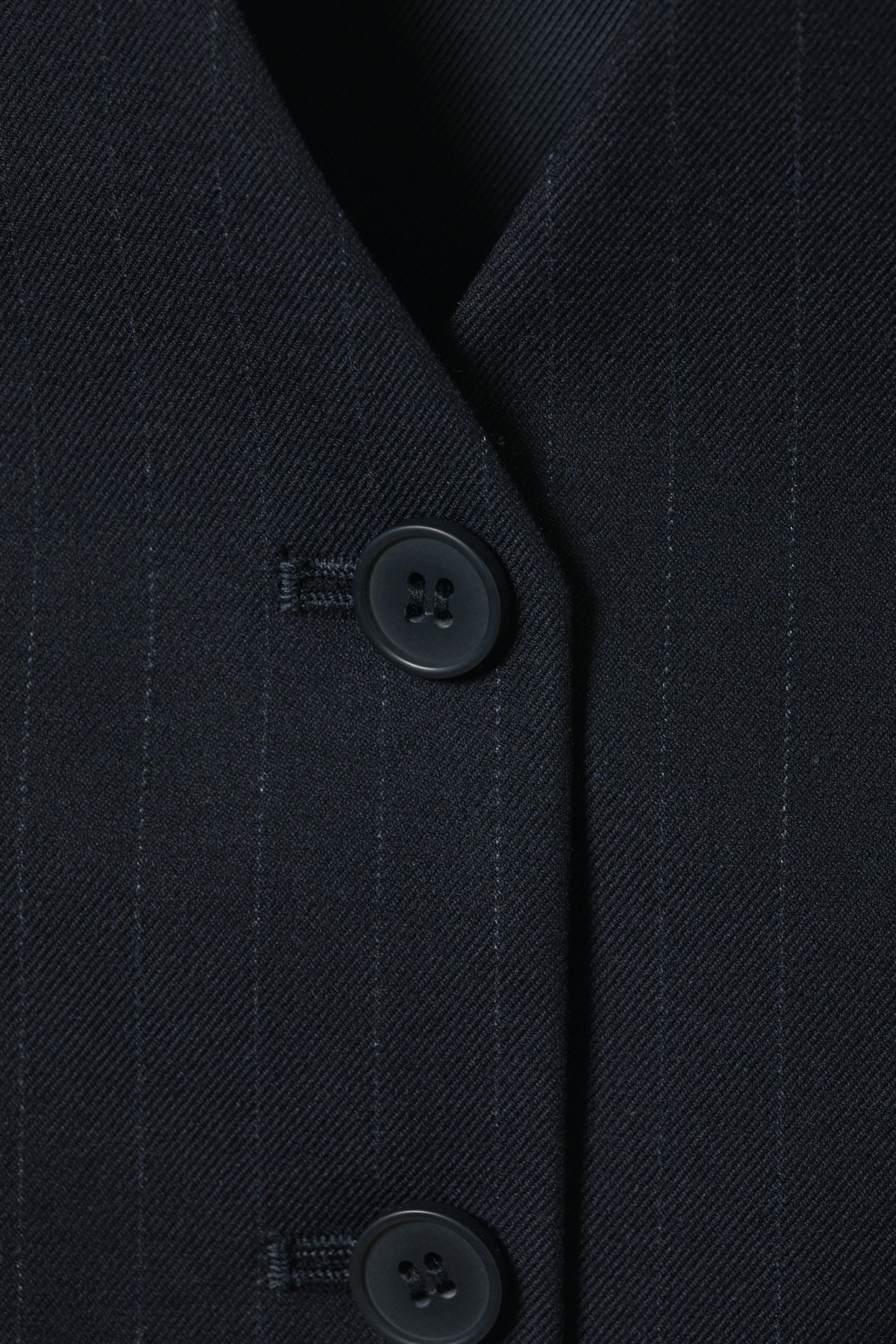 Pinstriped Dark Blue - Suiting Waistcoat - 5