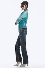 Vintage Slub - Dark Blue - RIOT LOW RISE SLIM FIT BOOTCUT JEANS - 2
