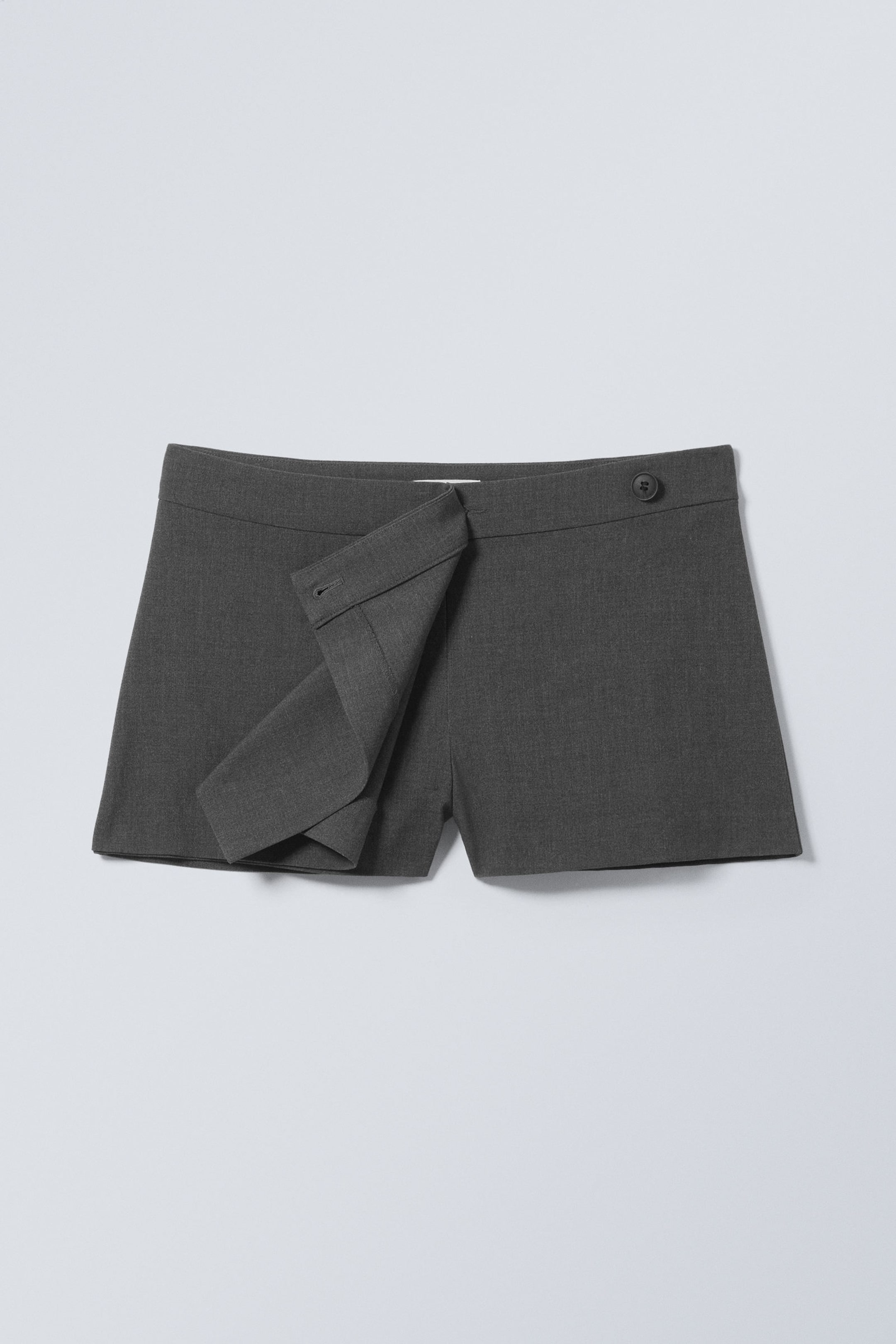 Donkergrijs gemêleerd - Geklede mini-rok - 3