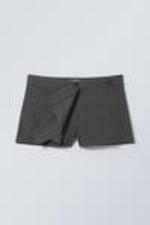 Donkergrijs gemêleerd - Geklede mini-rok - 3
