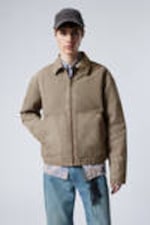 Zacht taupe - Relaxt utility jack met wassing - 0