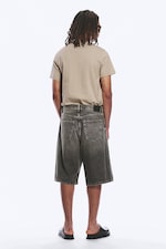 Redondo Black - Schwarz - Astro Mid Waist Loose Baggy Denim Shorts - 5