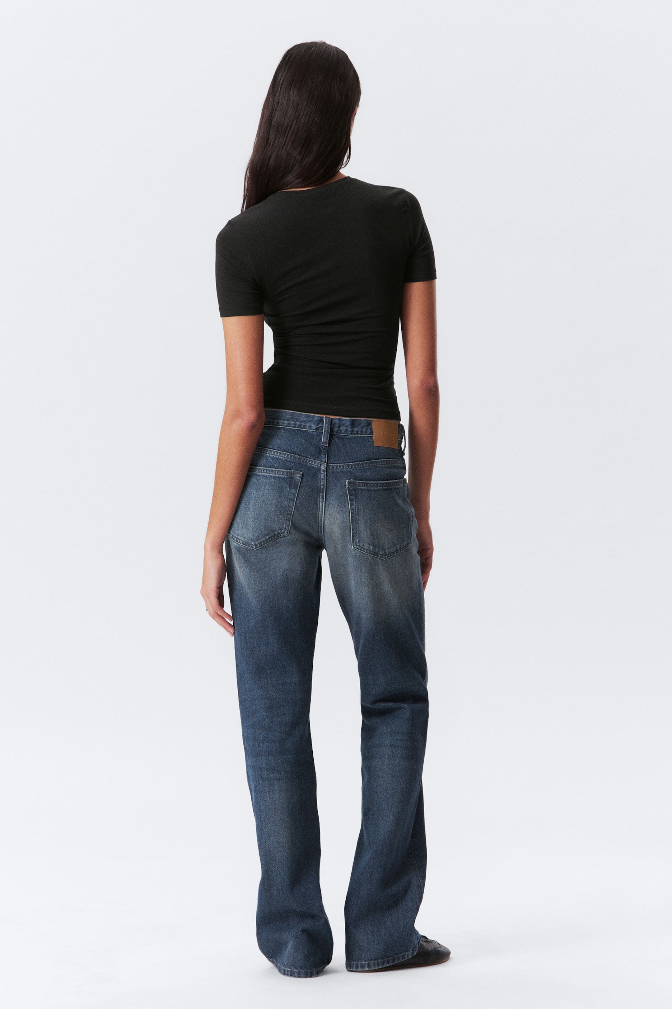 Deep Cyan - Medium Blue - Moon Mid Rise Regular Bootcut Leg Jeans - 4
