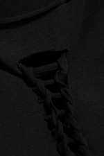 Black - Slim Fit Knot Tee - 5