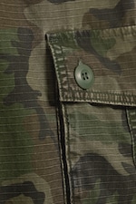Khakigrön - Camo - Lågmidjade croppade cargobyxor - 5