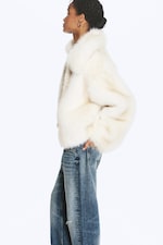 Off-white - Faux Fur Zip Jacket - 3