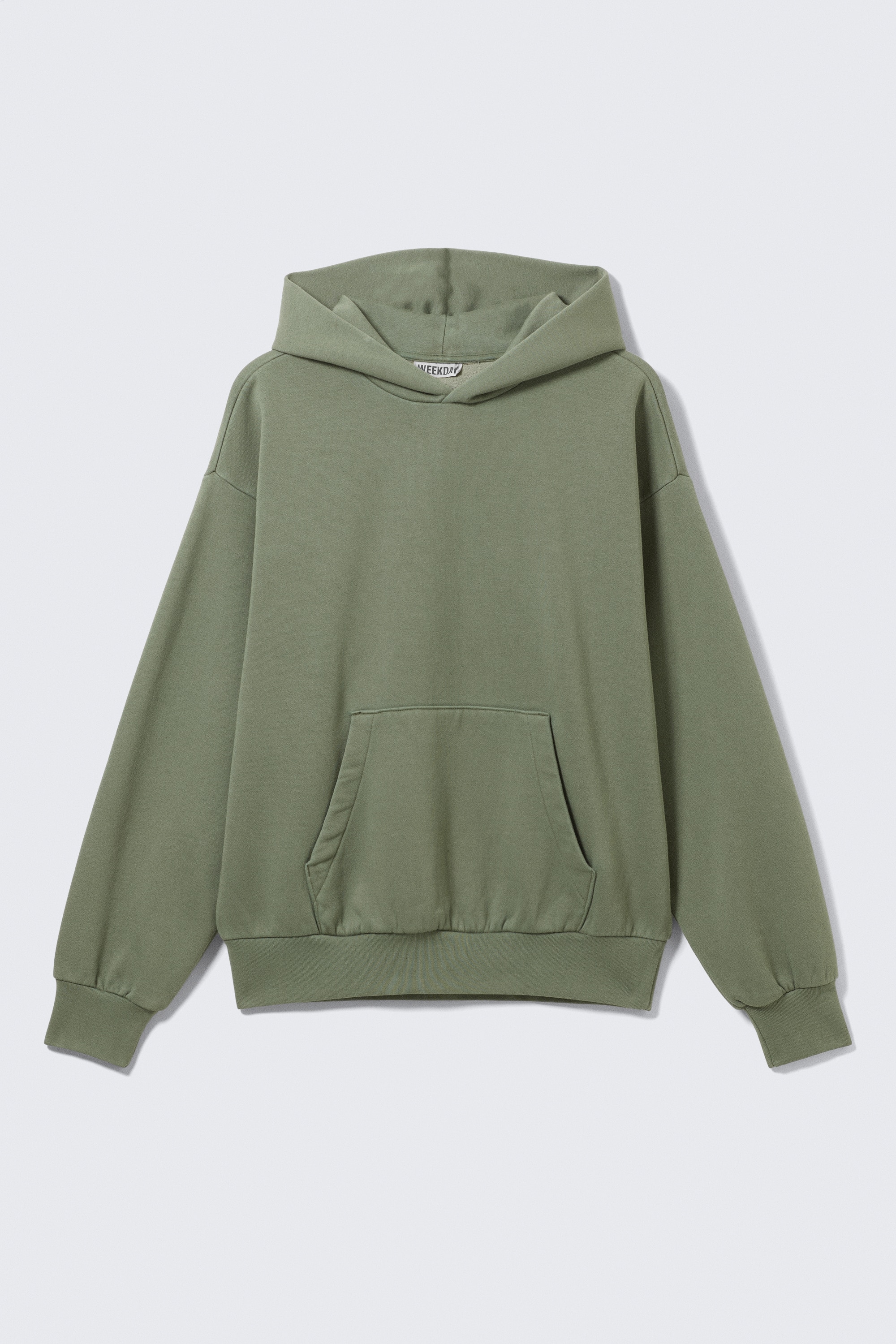 Sweat à capuche ample - Vert délavé/Gris chiné/Noir/Marron foncé délavé