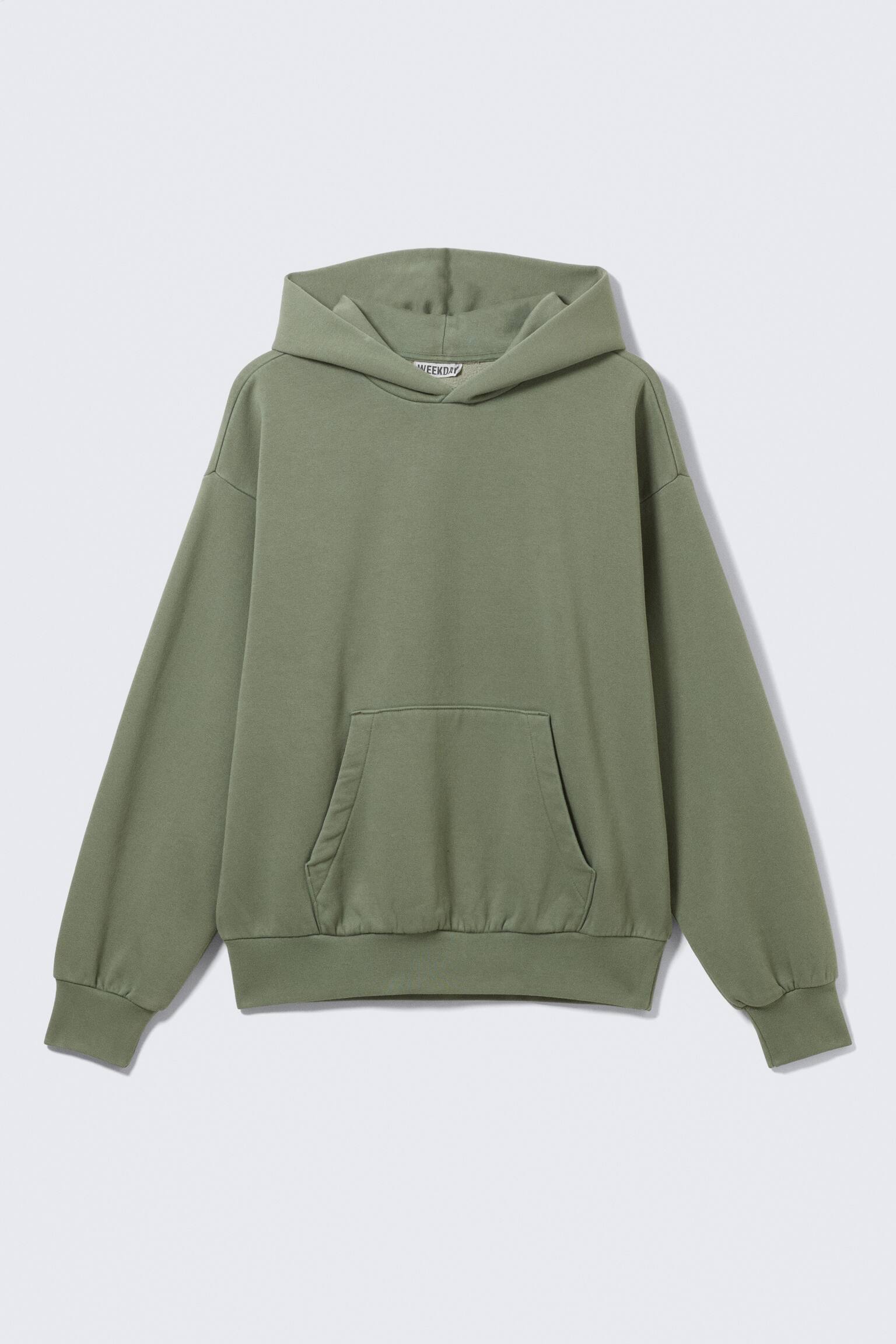 Sudadera con capucha - Verde lavado/Negro/Gris jaspeado - 2
