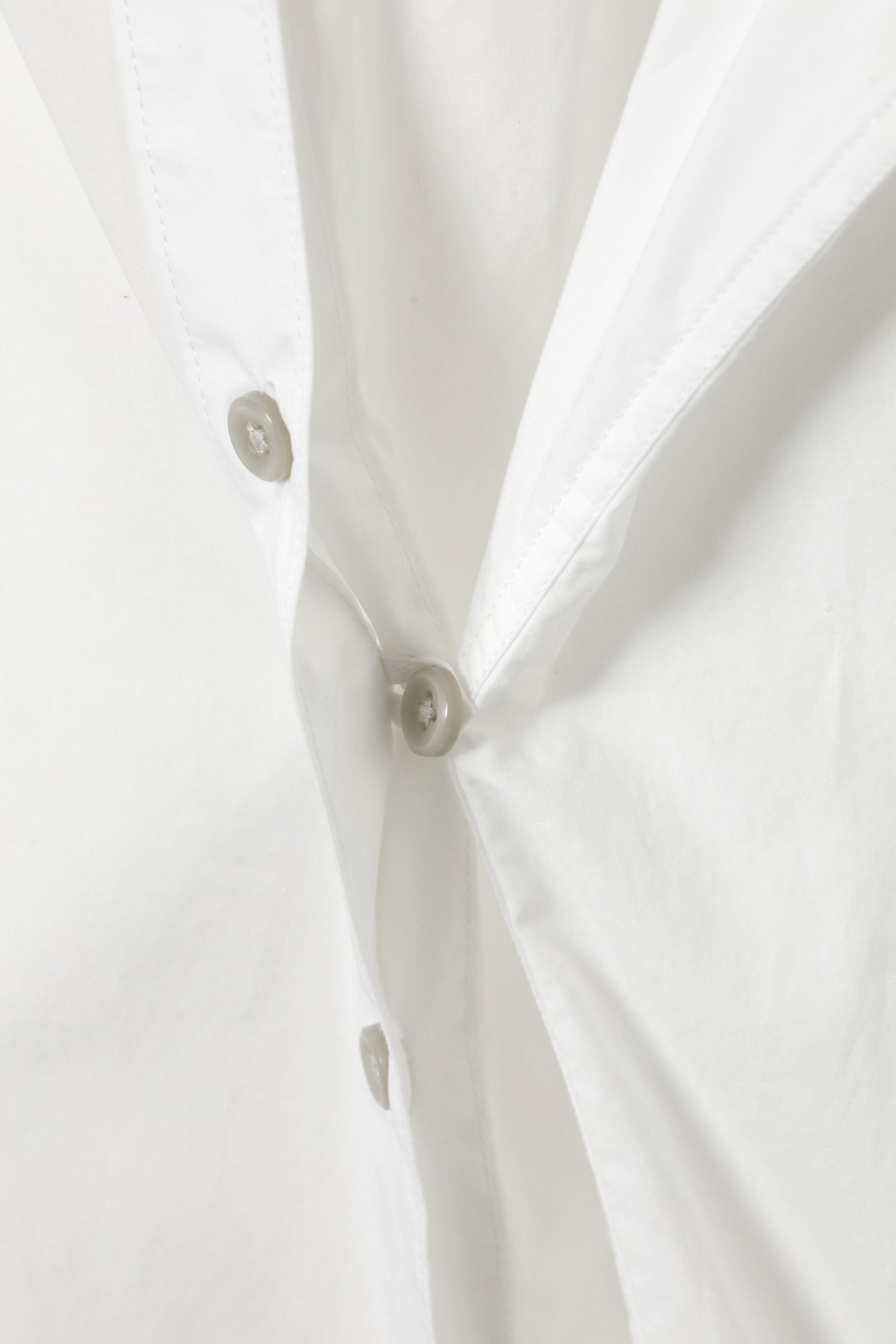 White - Buttoned Poplin Wrap Shirt - 2