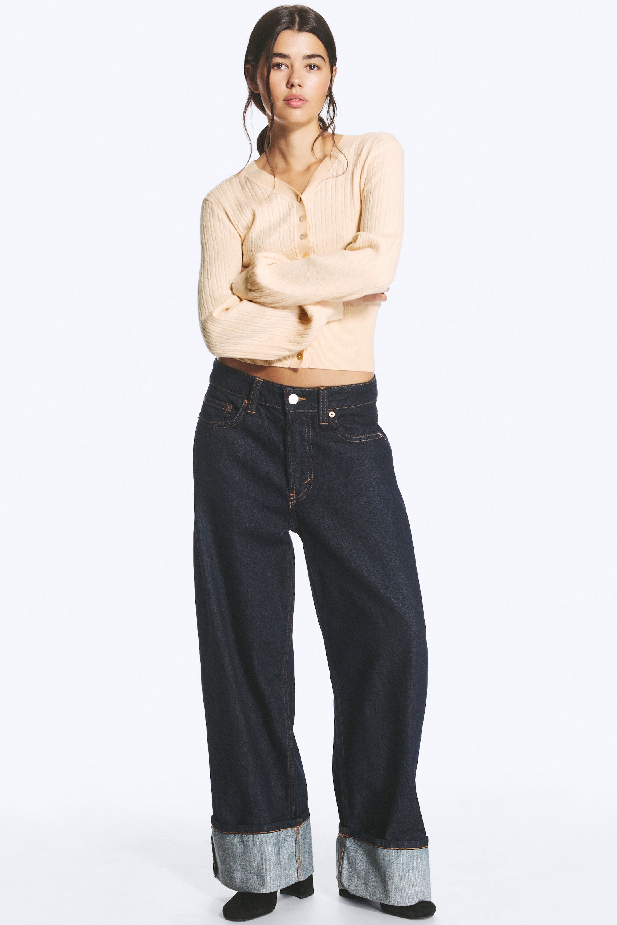 Blue Rinse – mørkeblå - Peggy løs, baggy jeans med lavt liv - 2