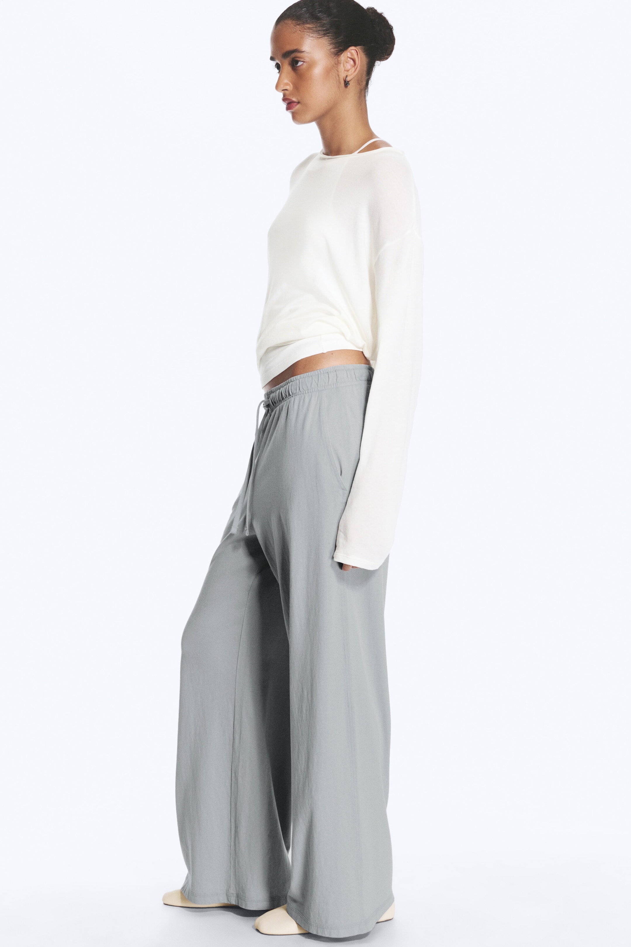 Light Dusty Grey - Relaxed Pyjama Trousers - 2